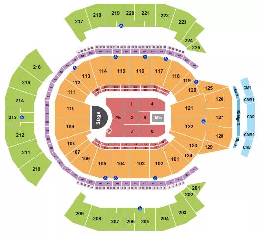  WEEZER Seating Map Seating Chart