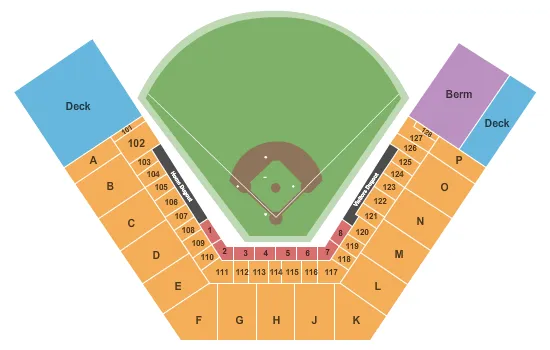  BASEBALL Seating Map Seating Chart