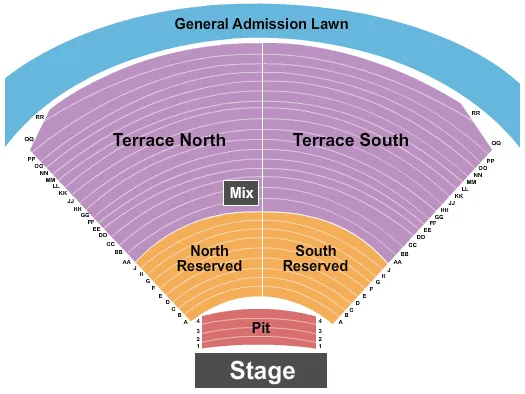  END STAGE Seating Map Seating Chart