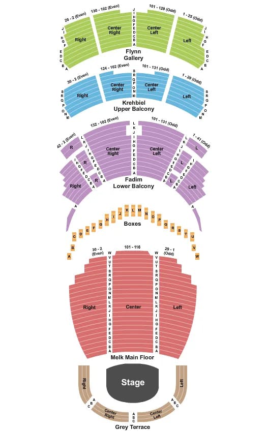  END STAGE Seating Map Seating Chart