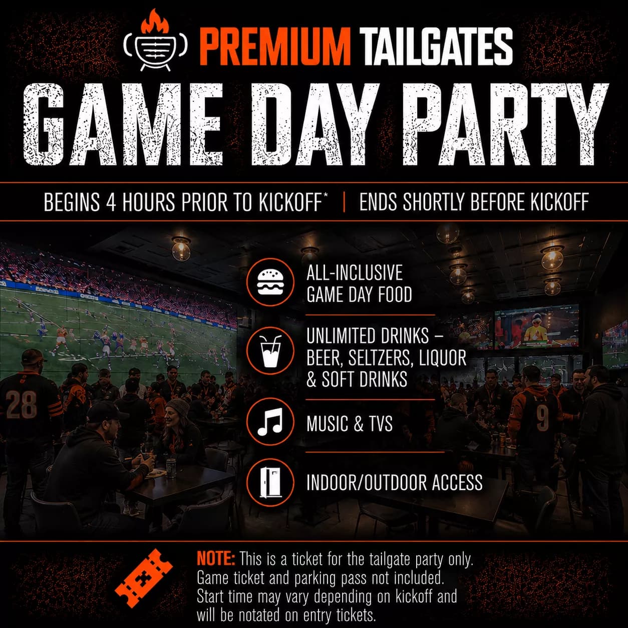PREMIUM TAILGATE TENT CINCINNATI TAILGATE Seating Map Seating Chart