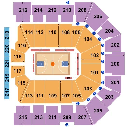  HARLEM GLOBETROTTERS Seating Map Seating Chart