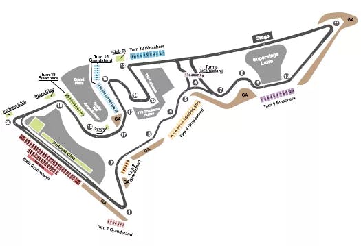  RACING Seating Map Seating Chart