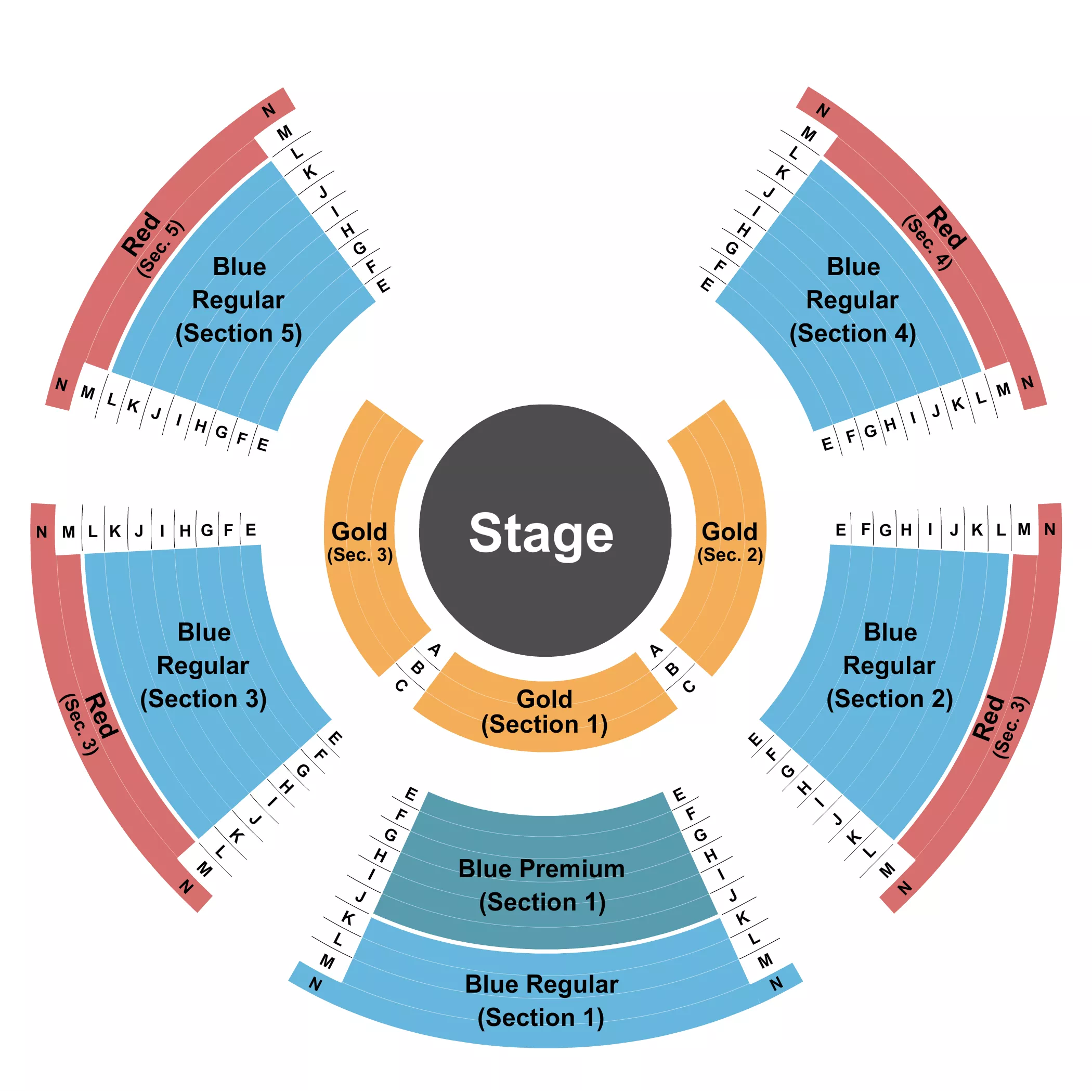  CIRQUE ITALIA Seating Map Seating Chart