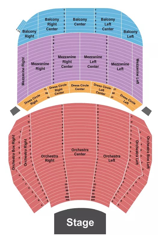  ENDSTAGE AAA Seating Map Seating Chart