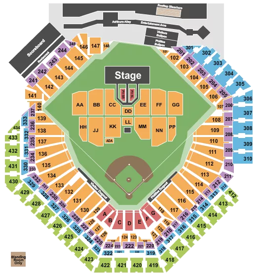  DEF LEPPARD Seating Map Seating Chart