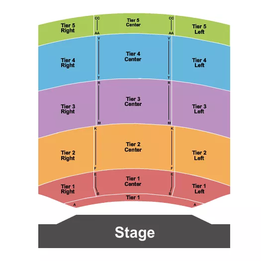  ENDSTAGE TIERS Seating Map Seating Chart