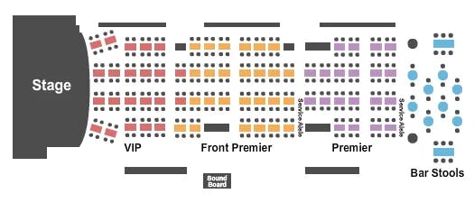 CITY WINERY BOSTON ENDSTAGE TABLES Seating Map Seating Chart