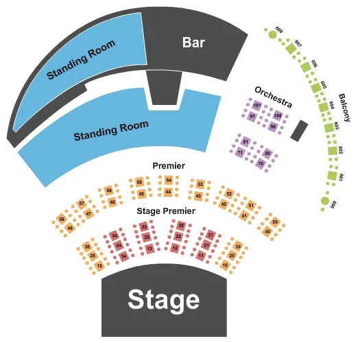 CITY WINERY NASHVILLE ENDSTAGE GA Seating Map Seating Chart