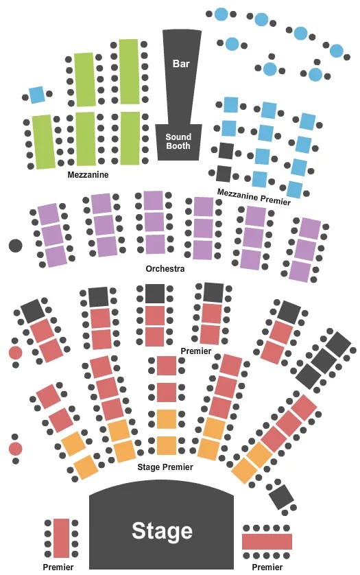 CITY WINERY CHICAGO ENDSTAGE 2 Seating Map Seating Chart