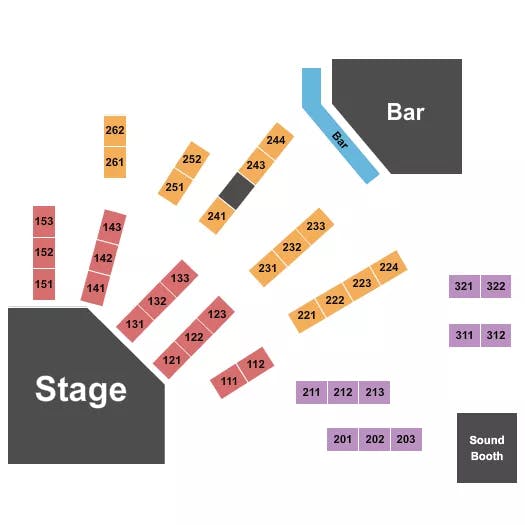 CITY WINERY PHILADELPHIA ENDSTAGE PREMIER Seating Map Seating Chart