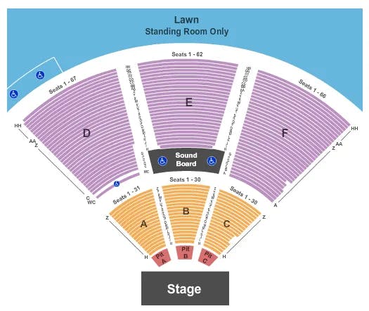 VIRGINIA CREDIT UNION LIVE AT RICHMOND RACEWAY AVETT BROTHERS Seating Map Seating Chart
