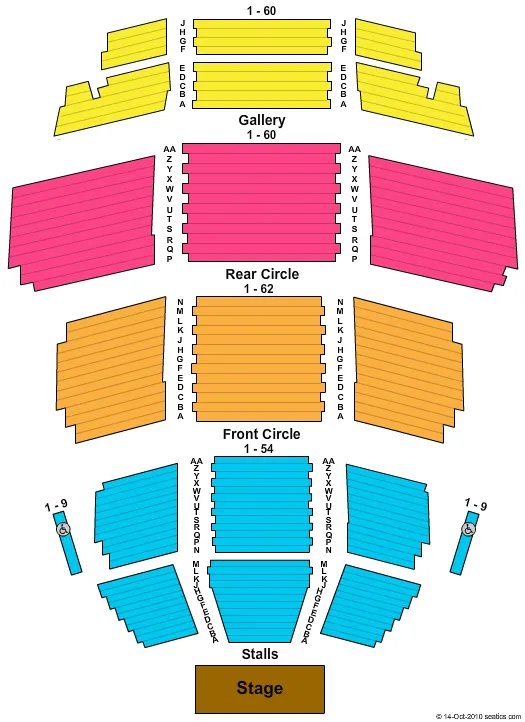  END STAGE Seating Map Seating Chart