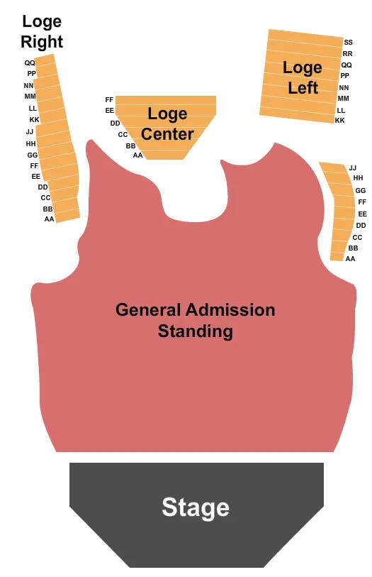  ENDSTAGE GA FLOOR Seating Map Seating Chart