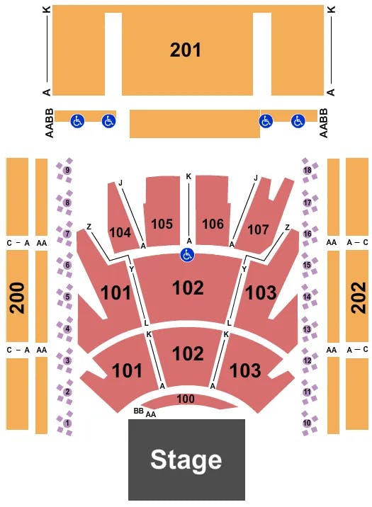 COCA COLA ROXY ENDSTAGE 2 Seating Map Seating Chart