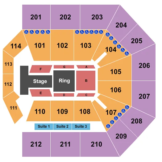  WRESTLING Seating Map Seating Chart