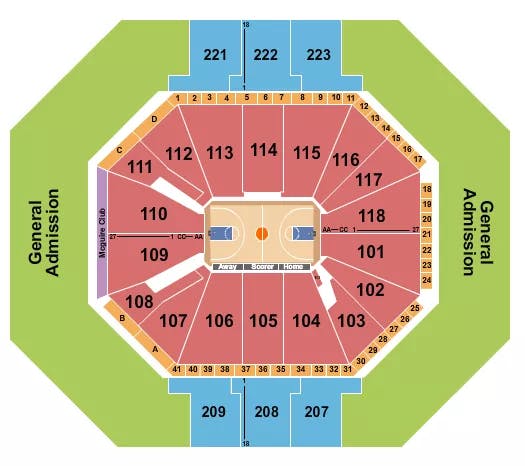  BASKETBALL WOMENS Seating Map Seating Chart