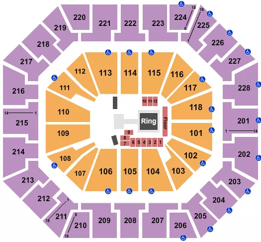  MMA Seating Map Seating Chart