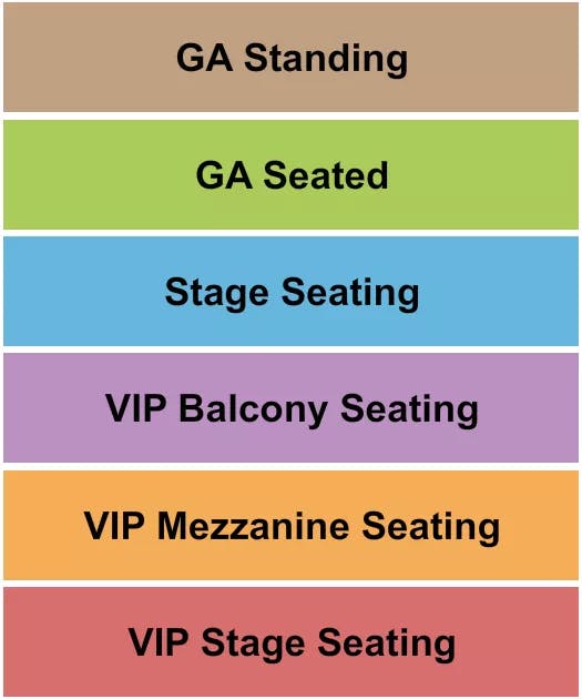  GA MEZZANINE BALCONY Seating Map Seating Chart