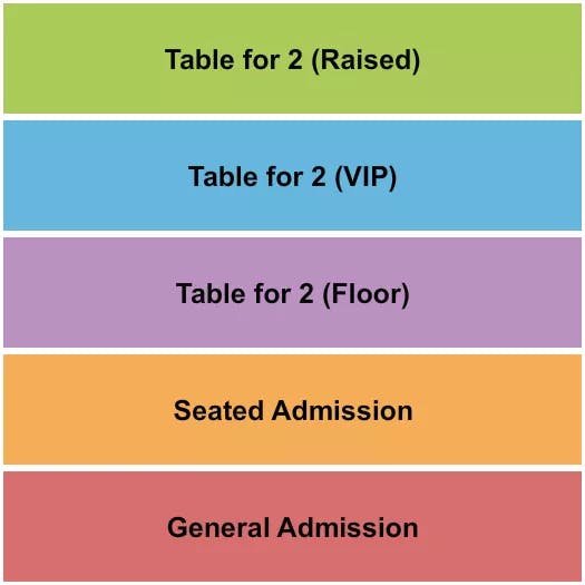  GA SEATED GA TABLE Seating Map Seating Chart