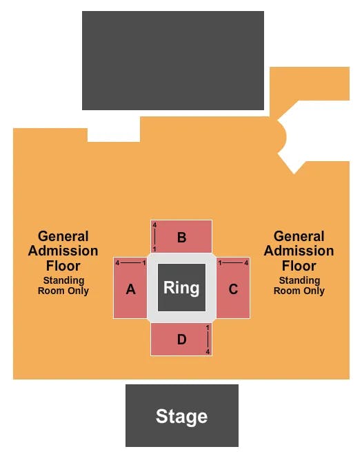  BALLROOM WRESTLING Seating Map Seating Chart