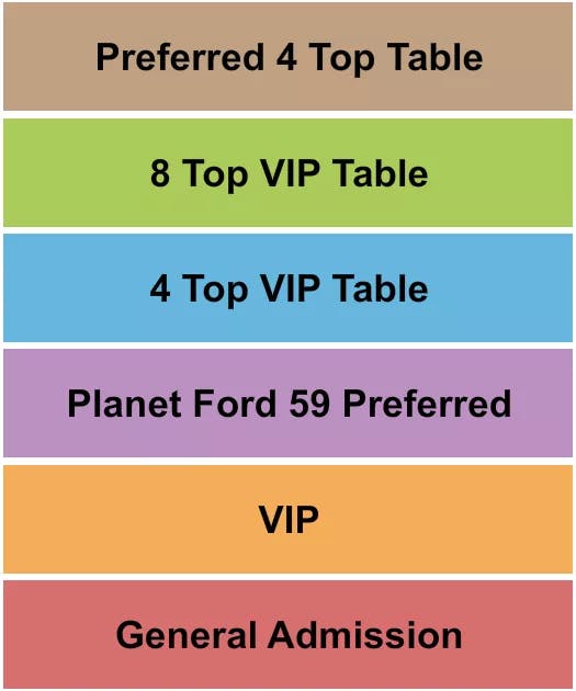  CONCERT IN THE COUNTRY Seating Map Seating Chart