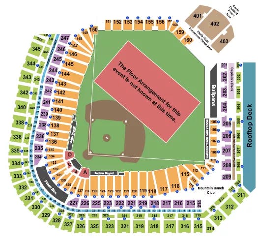  GENERIC FIELD Seating Map Seating Chart
