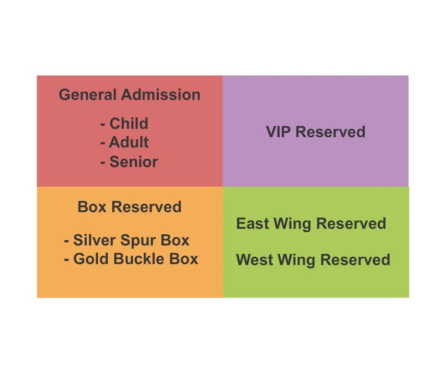  RODEO STATIC Seating Map Seating Chart