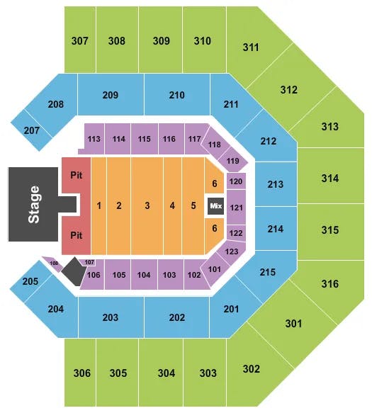  LEE BRICE Seating Map Seating Chart