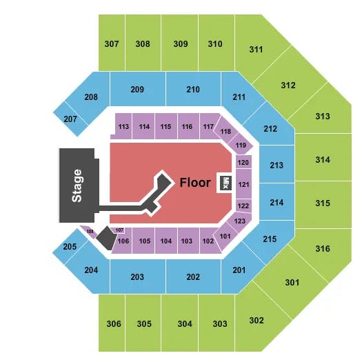  LUMINEERS Seating Map Seating Chart