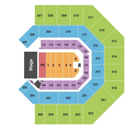  MIRANDA LAMBERT Seating Map Seating Chart