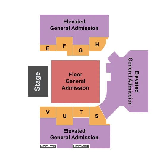  ENDSTAGE GA UPPER LOWER Seating Map Seating Chart
