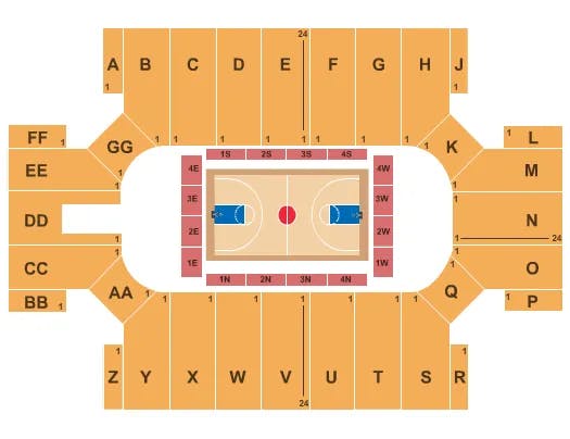  BASKETBALL Seating Map Seating Chart