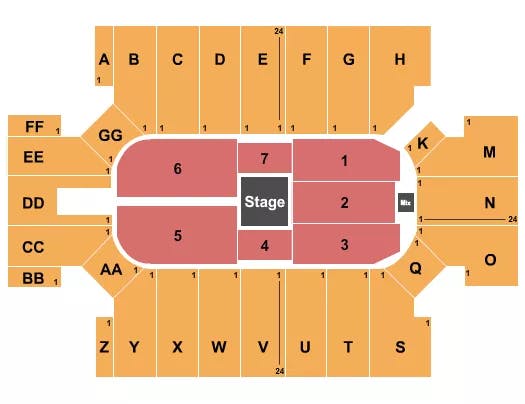  CENTER STAGE 1 Seating Map Seating Chart