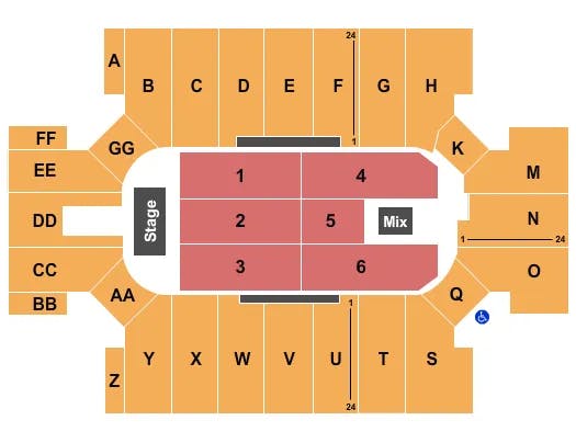  KEVIN HART Seating Map Seating Chart
