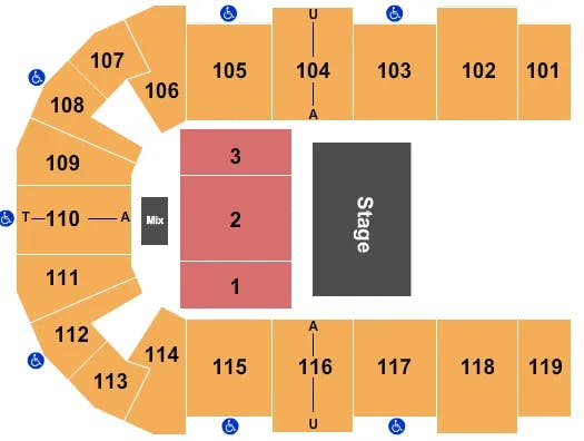  BRIT FLOYD Seating Map Seating Chart