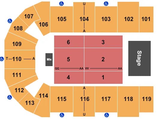  ENDSTAGE 3 Seating Map Seating Chart