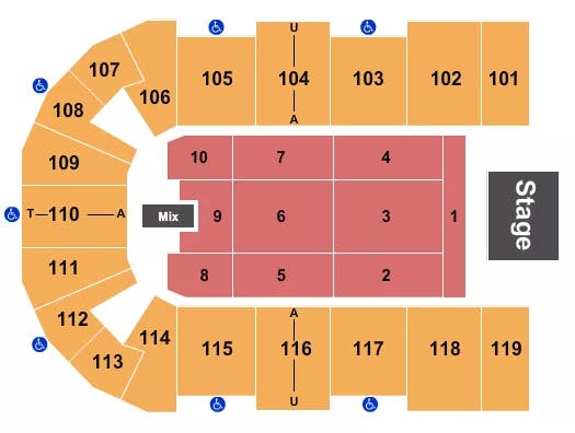  ENDSTAGE 6 Seating Map Seating Chart