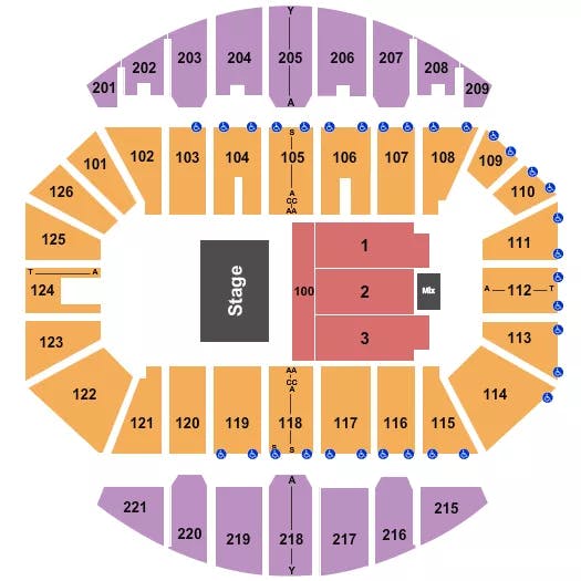 CROWN COLISEUM THE CROWN CENTER HALF HOUSE 3 Seating Map Seating Chart