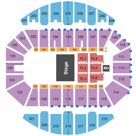 CROWN COLISEUM THE CROWN CENTER HALF HOUSE Seating Map Seating Chart