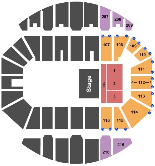 CROWN COLISEUM THE CROWN CENTER HALF HOUSE 2 Seating Map Seating Chart