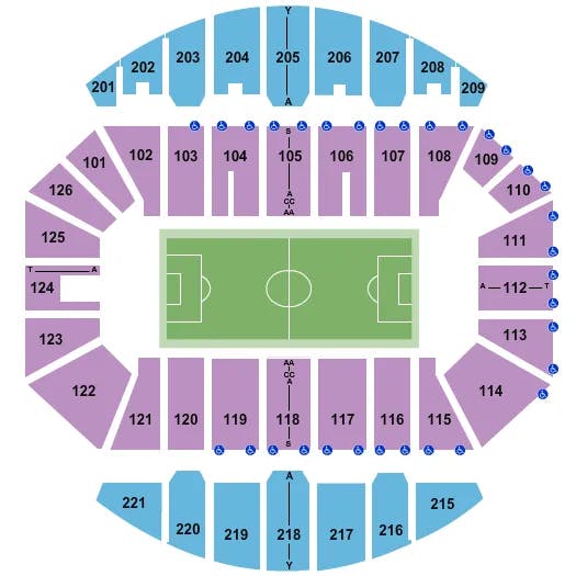 CROWN COLISEUM THE CROWN CENTER SOCCER Seating Map Seating Chart