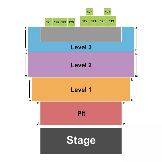  ENDSTAGE Seating Map Seating Chart