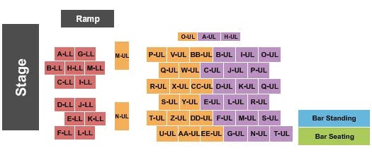  ENDSTAGE TABLES Seating Map Seating Chart