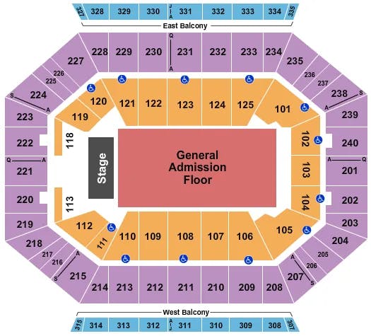  ENDSTAGE GA FLOOR 2 Seating Map Seating Chart