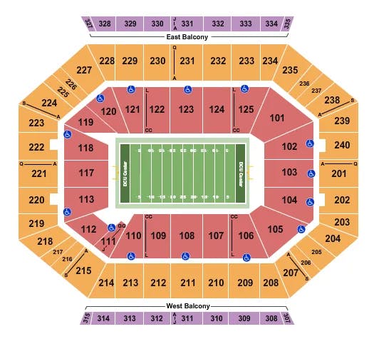  INDOOR FOOTBALL Seating Map Seating Chart