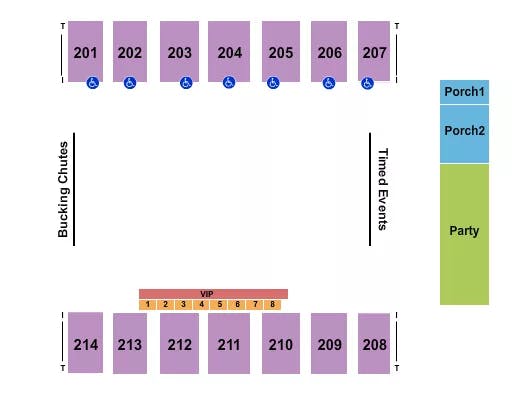 RODEO 2 Seating Map Seating Chart