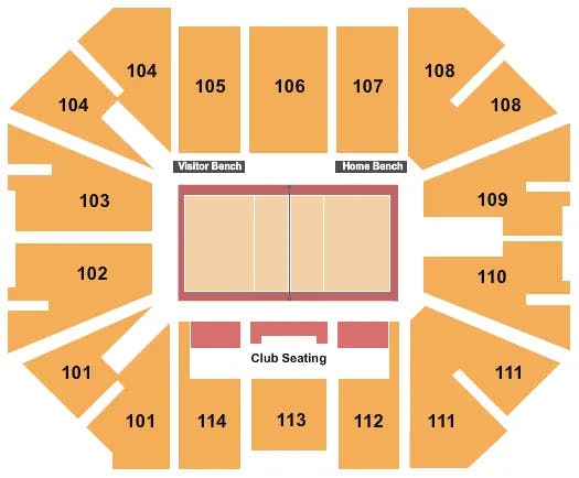  VOLLEYBALL Seating Map Seating Chart