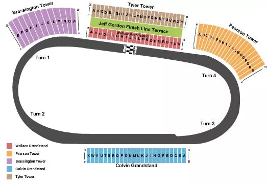  RACEWAY Seating Map Seating Chart