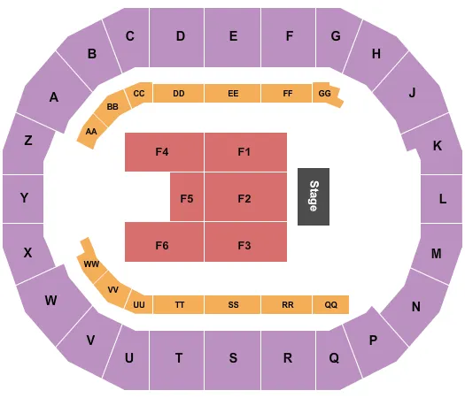  END STAGE Seating Map Seating Chart